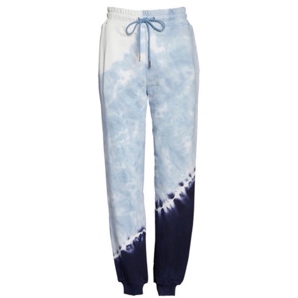 L*SPACE Blue Tie Dye Sweatpants Joggers - Picture 2 of 6